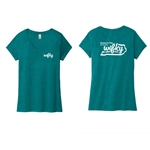 WIF100<br>District Women's Perfect Tri V-Neck Tee - HEATHER TEAL