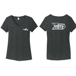 WIF100<br>District Women's Perfect Tri V-Neck Tee - BLACK FROST