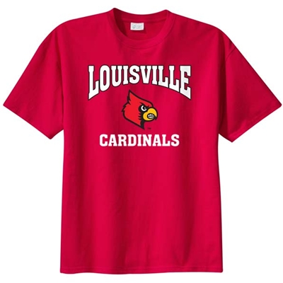 AUL168<br /> Youth Red Louisville "Fighting Cardinals" T-Shirt