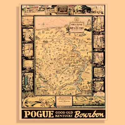 PG106<br />Old Pogue Vintage Map Poster