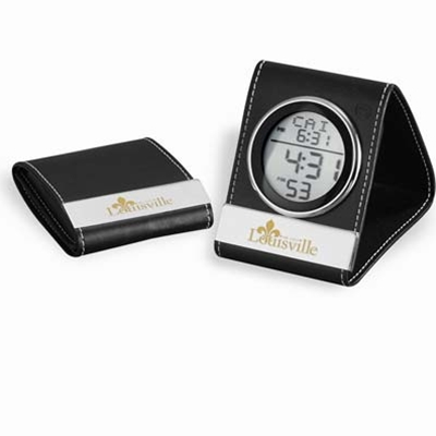 LMS23 <br />Executive Leather Alarm Clock