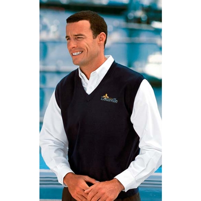 LMS62<br />Fine-Gauge V-Neck Sweater Vest (For Men & Women)