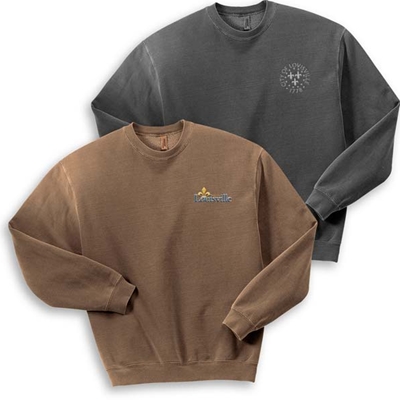LMS74<br />Pigment-Dyed Crewneck Sweatshirt (For Men & Women)