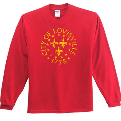 LMS77 <br />Louisville Vintage Seal Long Sleeve Tee