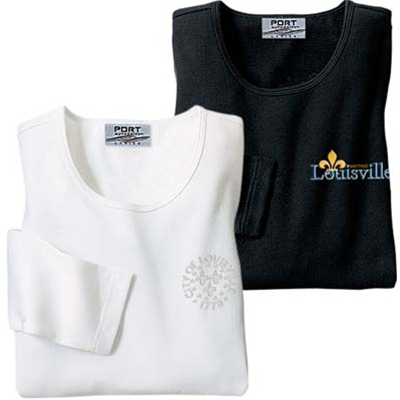 LMS68 <br />Ladies Long Sleeve Scoop Neck T-Shirt