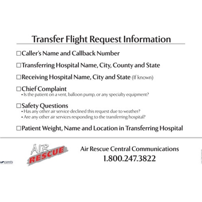 AIR831<br>Air Rescue Interfacility Transfer Cards